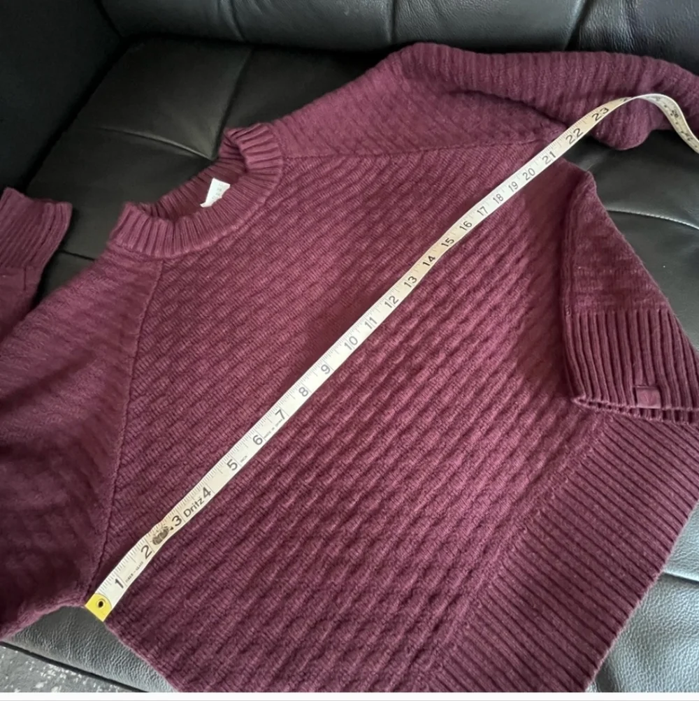 Lululemon Texture Play Crew Sweater Cassis Maroon Cashmere Size XS S NWT - Picture 8 of 11